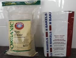 Daphnia food, soy flour and activated baker's yeast.