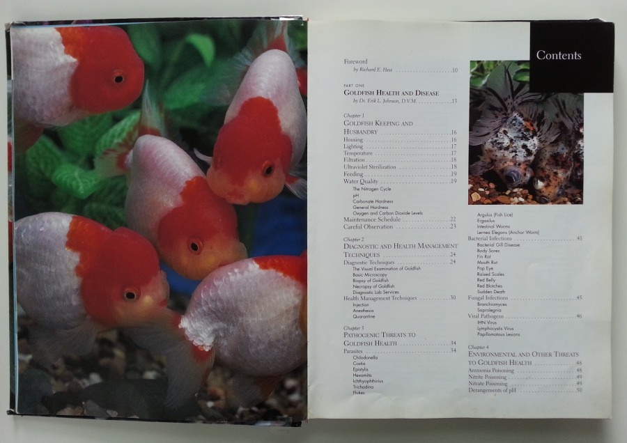 Fancy Goldfish: A complete guide to care and collecting table of contents page.