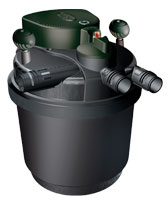 External Laguna pressurized canister filter.